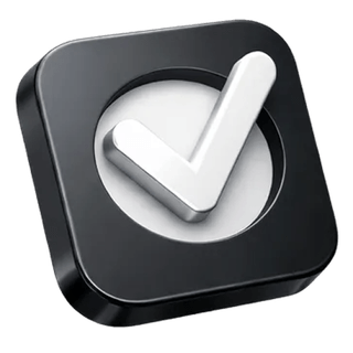 Confirmation tick icon in 3D on the Haveningry about page